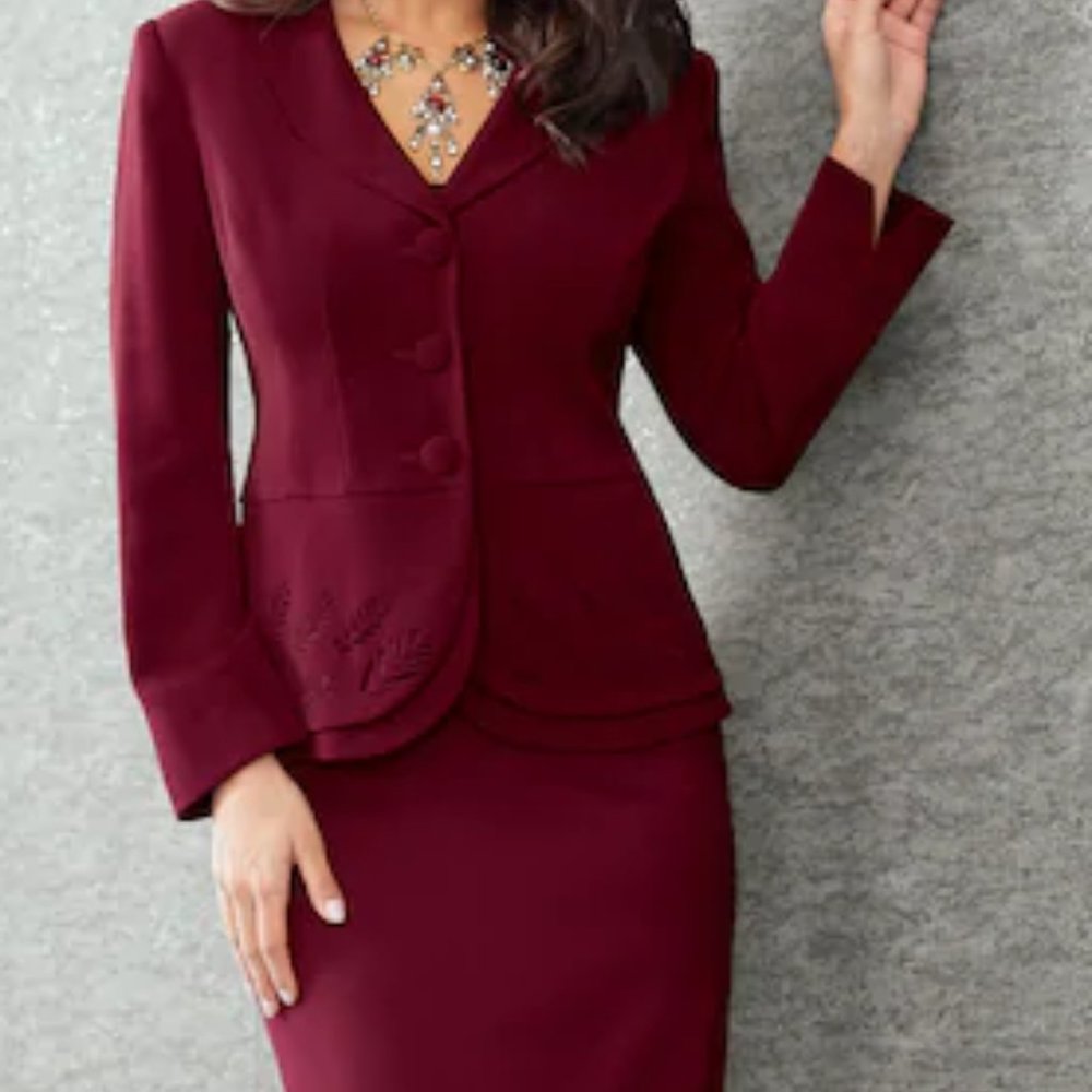 Midnight Velvet Cutout Suit - Picture 1 of 7